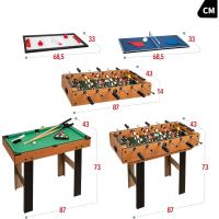 Mesa de Juegos Conversible de Madera Futbolín y Billar en Uno 12 Juegos para Niños y Adultos - details 12