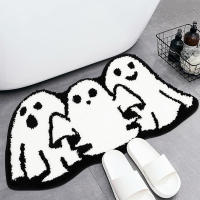 Alfombra de Halloween de Pared de Tejido de Araña Negra Alfombra Antideslizante para Bajo de Puerta Principal para Decoración Gótica - details 1