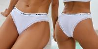 Bragas de algodón para mujer, ropa interior sexy de M-2XL, calada, con cinturón con letras, lencería de talla grande - details 3