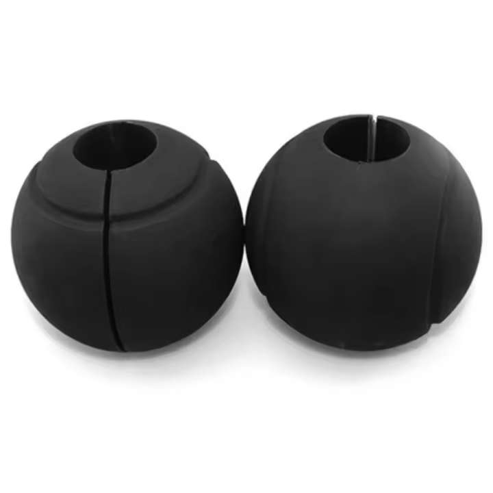 1 par de mancuernas de silicona gruesas para levantamiento de pesas, agarre de mancuernas de silicona gruesa, Universal, antiarañazos, Reduce la presión de la palma - 1
