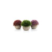 Plantas Artificiales Plásticas Flor Decorativa en Maceta Lleno de Color para Oficina en Casa Paquete de 6 - details 11