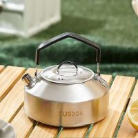 Hervidor de agua para acampar, 1L/1,5L, cafetera para exteriores, villa, suministros para picnic, equipos, utensilios, tetera para acampar, utensilios de cocina - details 3