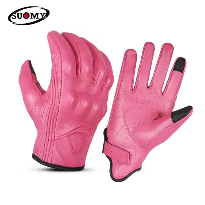Guantes de Moto para Mujer en Cuero Nuevo Operación Táctil a Prueba de Viento Protección de Articulaciones Juntas Guantes De Invierno para Mujer - 1