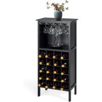 Botellero de cristal, apto para vinotecas de cocinas, restaurantes, bares, 42 x 25 x 96 cm - details 0