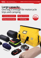Bolsa de Asiento Trasera de Motocicleta MOTOCENTRIC Impermeable, Resistente al Desgaste, Gran Capacidad 46-66L, Diseño de Hebilla de Liberación Rápida, Reflectante Nocturno, Ligero - details 10