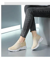 Nuevas zapatillas de deporte de punto transpirables para mujer, zapatos para correr informales antideslizantes - details 15