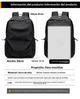 Mochila resistente al desgaste para viajeros, mochila informal de tela Oxford, mochila curva impermeable neutra para estudiantes de secundaria - details 8