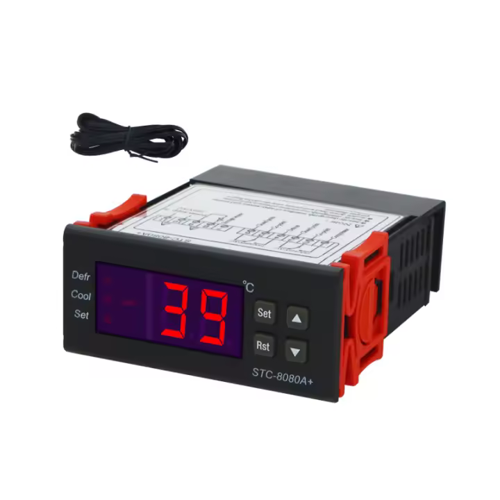 Controlador de temperatura Digital STC-9200, termorregulador con función de alarma de ventilador de descongelación de frigeración, CA 220V, CC 24V, 12V, 50% de descuento - 1