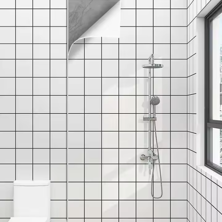 Papel Tapiz sin Formol Pegatina Impermeable para Baño Renovación de Baño a Prueba de Humedad - 1