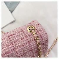 Bolso Cruzado de Tweed para Mujer Correa Ajustable Patrón a Cuadros Cierre de Cremallera Duradero - details 14