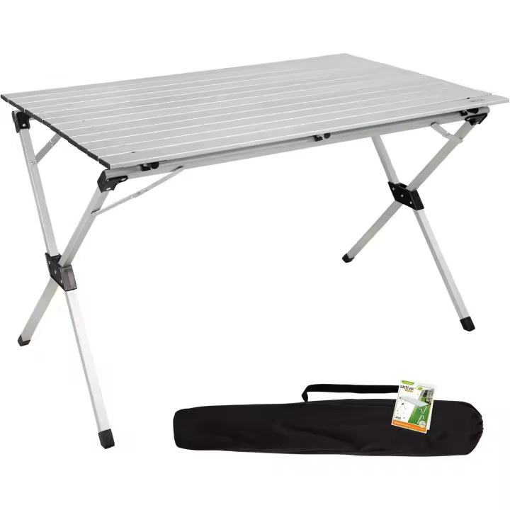 ligera para camping de aluminio, tablero laminado, 110x70x70 cm, con bolsa de transporte, - 1