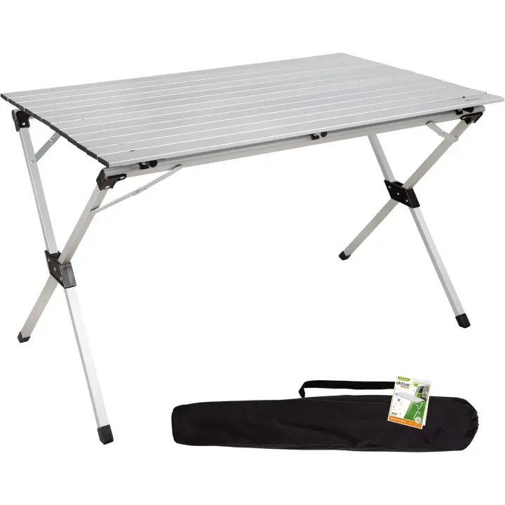 ligera para camping de aluminio, tablero laminado, 110x70x70 cm, con bolsa de transporte, - 1