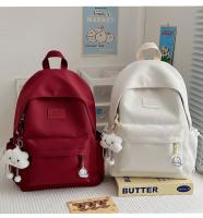 Mochilas simples y versátilesMochila para estudiantes de secundaria Mochila para estudiantes universitarios de gran capacidad Mochila de color sólido de estilo coreano - details 23