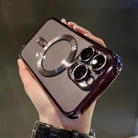 Funda de teléfono con absorción magnética electrochapada de alta calidad, compatible con Magsafe, carga inalámbrica, protección a prueba de golpes y material transparente de TPU para iPhone - Incluye protector de película para lentes - details 5
