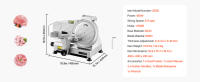 SucceBuy Cortadora de carne comercial, Cortadora eléctrica de alimentos Deli, Cortadora de carne de 180 W, Máquina cortadora de alimentos para carne, verduras, pan duro - details 4