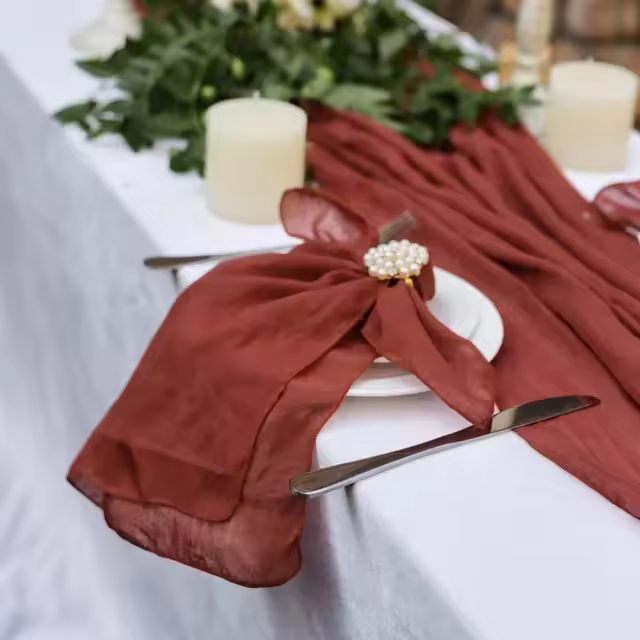 Pañuelos de Gauza Algodón Azul 20PCS 46x46cm Ideal para Boda, Fiesta, Navidad Decoración de Mesa - 1
