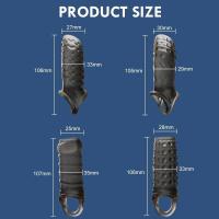 Leten-funda extensible reutilizable para eyaculación retardada, extensión anticonceptiva, consolador de punto G, juguete sexual para hombres, sin vibrador - details 1
