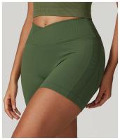Pantalones cortos de Yoga sin costuras para mujer, ropa deportiva para Fitness, levantamiento de glúteos, gimnasio, correr - details 3