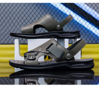 Sandalias de cuero para hombre, zapatos suaves de playa y exterior, planos, color negro, para jardín, 2024 - details 18