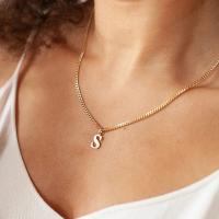 Colgante de acero inoxidable con las iniciales para mujer, accesorios para hacer Cuello, joyas de la mujer - details 3
