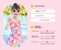 Traje de Baño de Princesa para Niñas Verano 2023 Diseño de Tela Trenzada Estilo de Playa para Niños - details 4