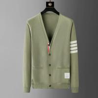 Cardigan de Punto de Marca Superior Novedad Primavera-Otoño Estilo Casual Coreano con Abertura Lateral V-cuello - details 7