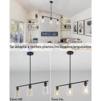 Candelabros de rueda de vagón para sala de estar, 6 luces rústicas industriales para exteriores, lámpara colgante negra para comedor, cocina, pasillo, dormitorio, ajuste de altura - details 19