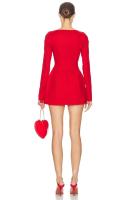 Elegante Vestido Mini de Doble Arco Manga Larga Cintura Alta Para Mujeres Moda de Otoño-Invierno - details 17