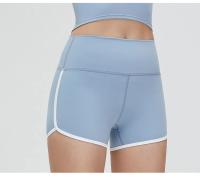 Pantalones cortos de Yoga para mujer, Shorts deportivos finos de cintura alta, mallas transpirables de secado rápido, ajustados, para entrenamiento y Fitness - details 6