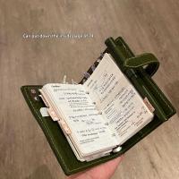 Cuaderno de Piel Verde Portátil M5 Libro de Bolsillo con Hojas Sueltas y 60/40 Páginas en Blanco - details 1