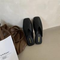 Shevalues ​​Sandalias planas para mujer 2025 moda verano al aire libre fondo suave mulas zapatos casuales de punta cuadrada señora cómodas zapatillas de casa - details 14
