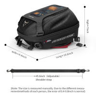 Bolsa de Tanque de Fibra de Carbono MOTOCENTRIC Impermeable, Anti-robo, Reflectante, Gran Capacidad, Soporte de Teléfono, Anillo de Adaptador, Correa de Hombro - details 23