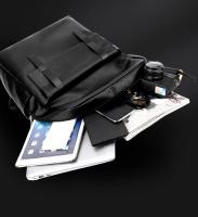 Mochila impermeable de piel sintética para hombre, morral escolar informal para estudiantes, mochilas sencillas para ordenador portátil de negocios para adolescentes, novedad - details 1