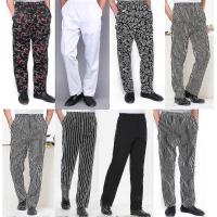 Hombres Stripe Plaid Chili Impreso Hotel Restaurante Cocina Chef Trabajo Pantalones Largos. - details 0