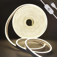 Tira de luces LED con Sensor táctil, cinta de luz de neón Flexible, impermeable, regulable, 5V, USB, lámpara de iluminación para decoración de habitación - details 8
