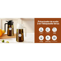 Pulverizador de aceite 2 en 1 bloqueador de luz