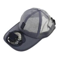 K Gorra de béisbol con protección solar para adultos, mini ventilador de refrigeración recargable por USB, malla transpirable, gorra de camionero estable para pescar, - details 3