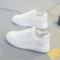 Zapatos informales para caminar para mujer, zapatillas planas de cuero con cordones, de fondo plano, de verano - details 4