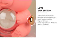 Regalo Creativo de Rosa – Oso de Rosa Giratorio 360° con Collar Colgante de Abrazo para Navidad y San Valentín - details 12