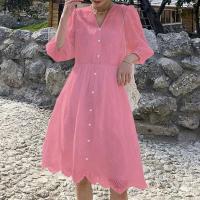 ZANZEA-vestido de mujer de encaje de retales, Vestidos informales de verano y primavera, Vestidos con cuello en A, ropa de calle por encima de la rodilla, vestido veraniego - details 6