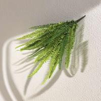 1 pieza de hojas de helecho persa verde, decoración de habitación, planta artificial, lámina de plástico, hierba, decoración de pared para bodas y hogar - details 4