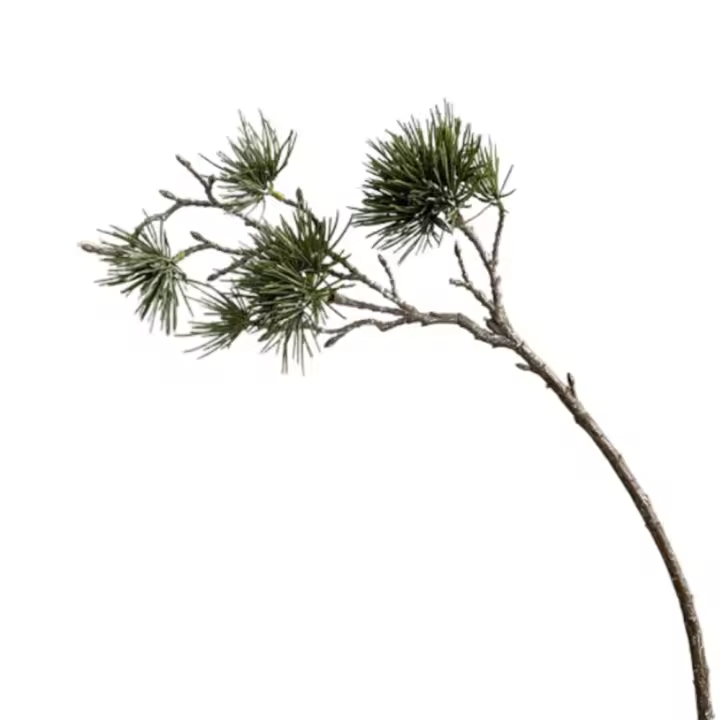 DIY decoración de bonsái, rama de pino Artificial verde, plantas de pino de lujo de plástico, plantas falsas realistas elegantes, decoración para sala de estar - 1