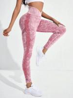 Pantalones de yoga para entrenamiento de ejercicio, cintura cruzada para gimnasio para mujer, levantamiento de cadera, ajuste ajustado para deportes al aire libre - details 5