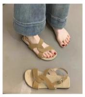 Sandalias planas de suela blanda antideslizantes y resistentes al desgaste de tendencia de color sólido a la moda para mujer - details 5