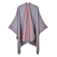 Nueva bufanda chal para mujer, moda retro, gran marca, capa dividida con borlas de doble cara - details 13