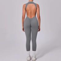 Conjunto de gimnasio de una pieza, ropa de yoga, traje deportivo, pellets Fiess, trajes de entrenamiento elásticos para mujer - details 28