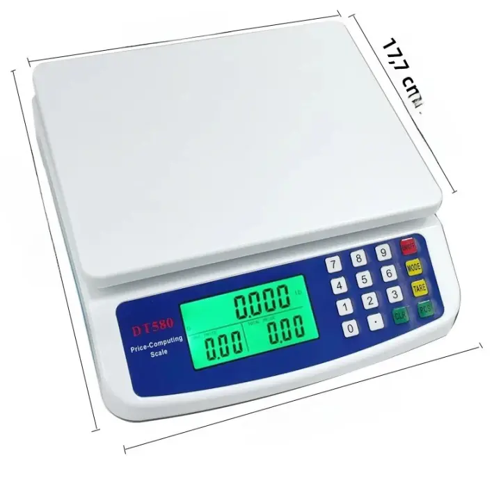 Báscula Digital De Cocina Precisión Alta 30KG/1G Pantalla LCD Plataforma De Medición Recargable/Batería Para Alimentos - 1