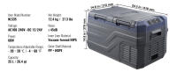 SucceBuy Refrigerador para automóvil, refrigerador portátil con reposabrazos para automóvil de 12 voltios, congelador de zona única de 15 L, -4 ℉ -68 ℉   Enfriador de compresor ajustable, 12/24 V CC y 100-240 V CA para aventuras al aire libre y acampadas - details 7