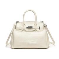 Bolso de mano de platino portátil con para viajeros patrón de cocodrilo, práctico bolso de mensajero Kelly - details 5
