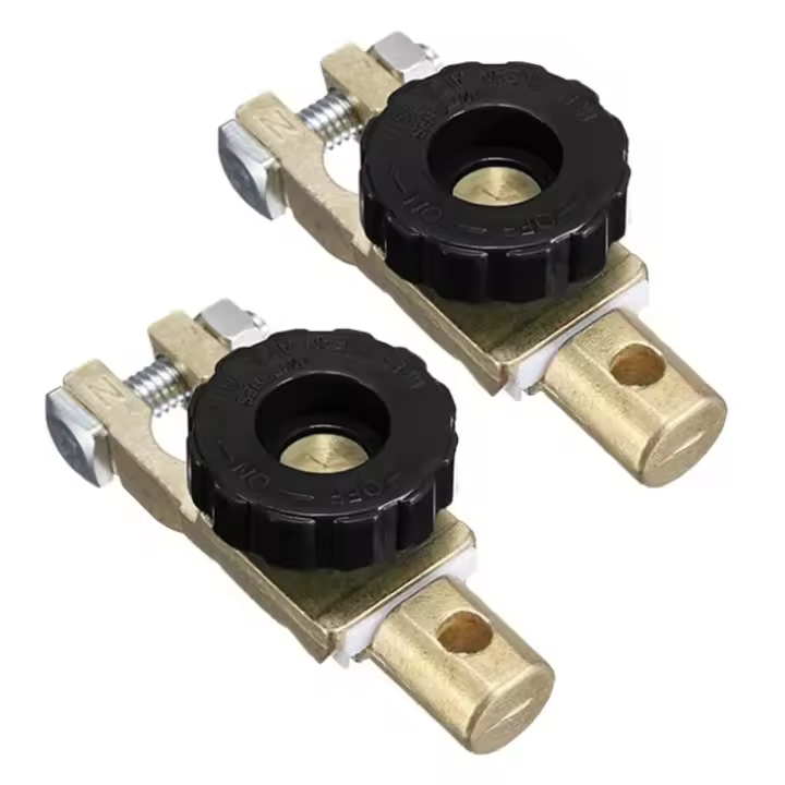 Interruptor de Batería de Desconexión Rápida 2 Unids 12V-24V Ideal para Coche Camión Motor Negro - 1